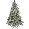 9 ft. Pre-Lit Snowy Crestview Tree with Clear Lights