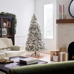 6.5 ft. Pre-Lit Snowy Mixed Pine Tree with Clear Lights