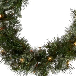 9 ft. Pre-Lit Wispy Willow Garland with Clear Lights
