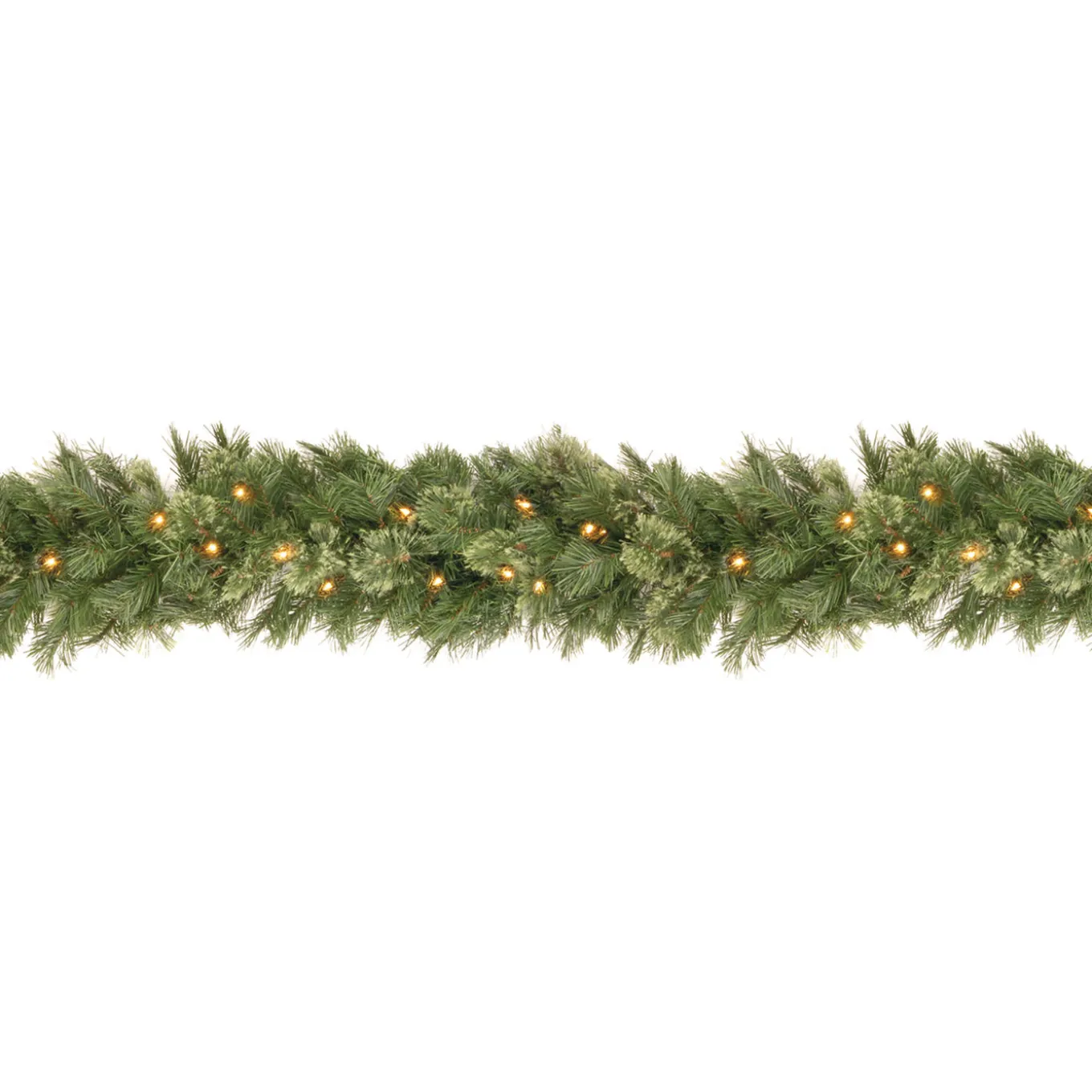 9 ft. Pre-Lit Wispy Willow Garland with Clear Lights