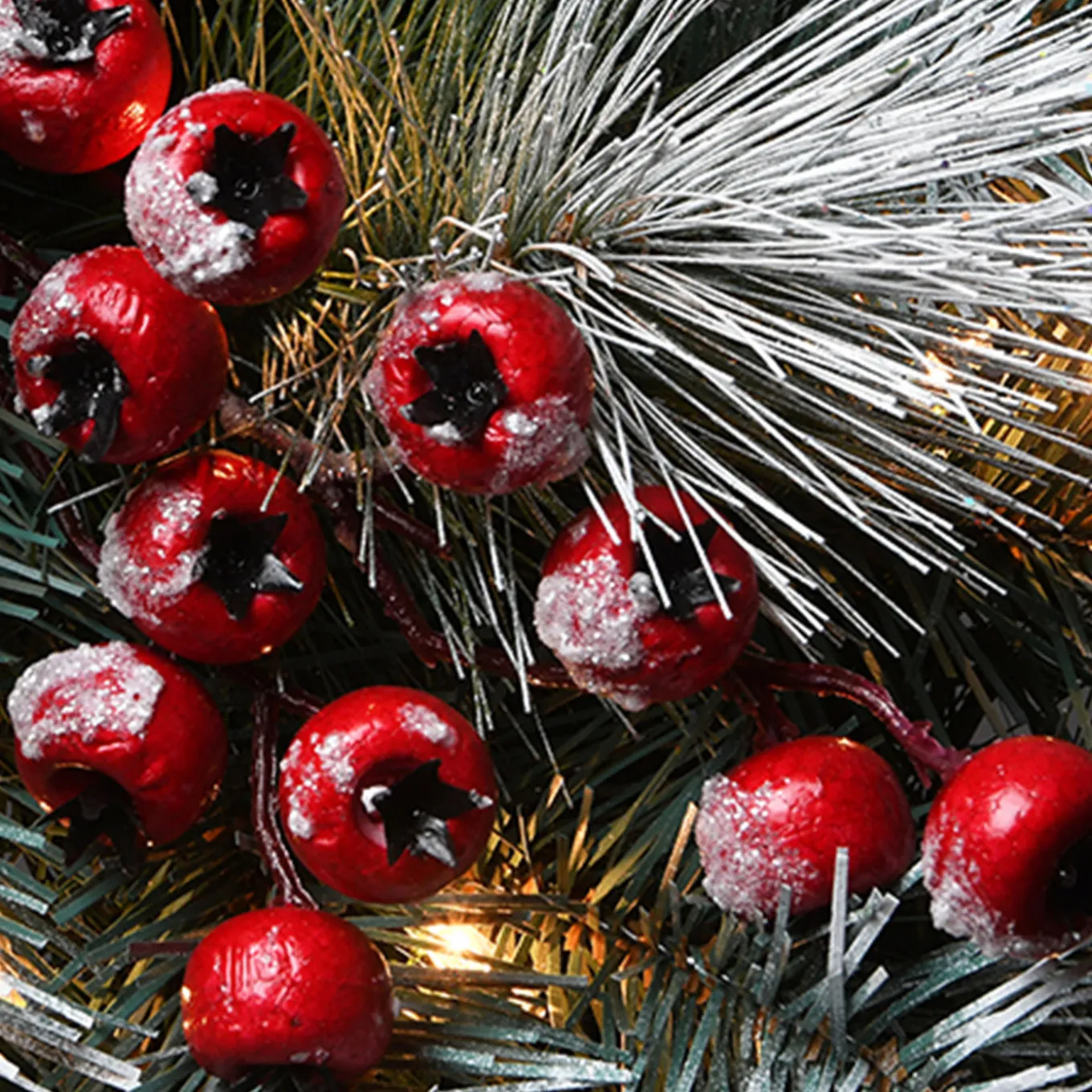 2 ft. Snowy Glacier Pine Tree with Warm White LED Lights