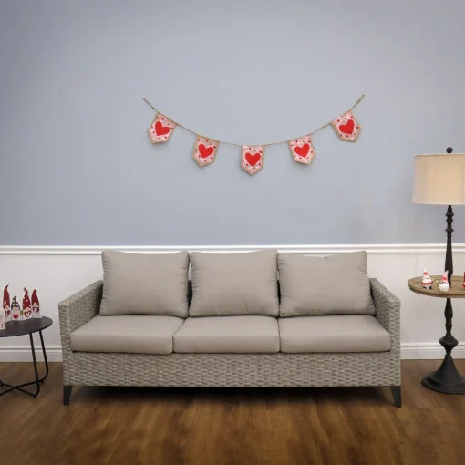 6 ft. Valentine's Red Hearts and Dots Jute Garland