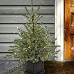 4 ft.Pre-Lit Aberdeen Blue Spruce Tree