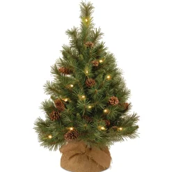 3 ft.Pre-Lit Pine Cone Tree with LED Lights