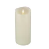 4 in. by 10 in. HGTV Home Collection Flameless Heritage Pillar Candle, Ivory