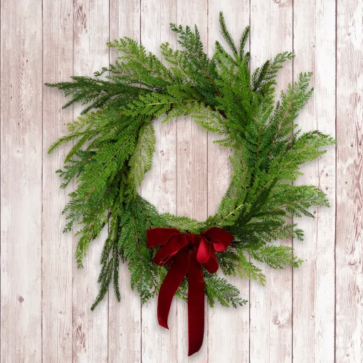 24 in. Christmas Cottage Wreath