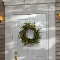 22 in. Fall Wreath with Assorted Grass, Berry Clusters