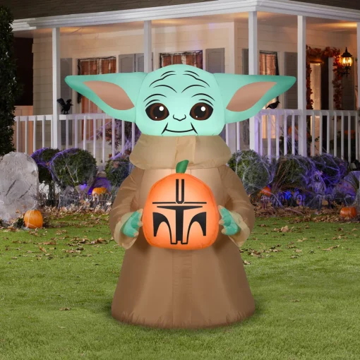 42 in. Halloween Baby Yoda Inflatable Decoration