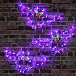 25 in. Halloween Bat Trio Lighted Sign Decoration with LED Lights