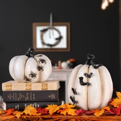 9 in. Halloween Crawling Bats Pumpkin Tabletop Decoration