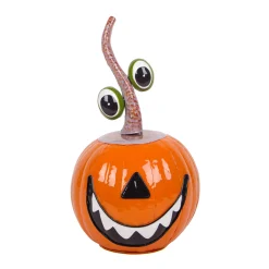 15 in. Halloween Floating Eyes Metal Pumpkin Decoration