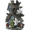 6 in. Halloween Pre-Lit Purple Haunted House Decoration with LED Lights