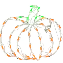 14 in. Halloween Pumpkin Lighted Sign Decoration with LED Lights