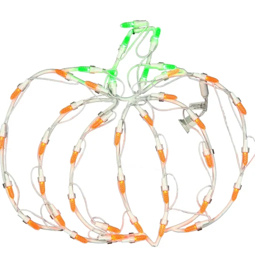 14 in. Halloween Pumpkin Lighted Sign Decoration with LED Lights
