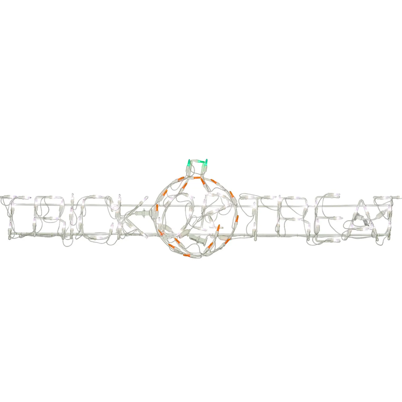 52 in. Halloween Trick or Treat Lighted Sign Decoration with LED Lights