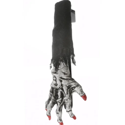 18 in. Halloween White Zombie Arm and Hand Wreath Hanger