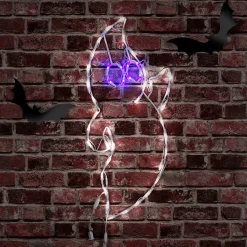 31 in. Hallowen Friendly Ghost Lighted Sign Decoration with LED Lights