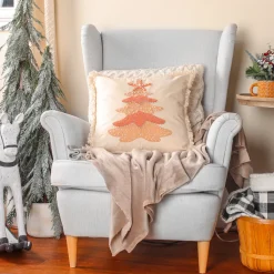 18 in. HGTV Home Collection Coastal Christmas Pillow