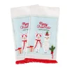 18 in. HGTV Home Collection Merry Christmas Llamas Guest Towel Pair
