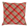 24 in. HGTV Home Collection Bias Cut Red Plaid Pillow