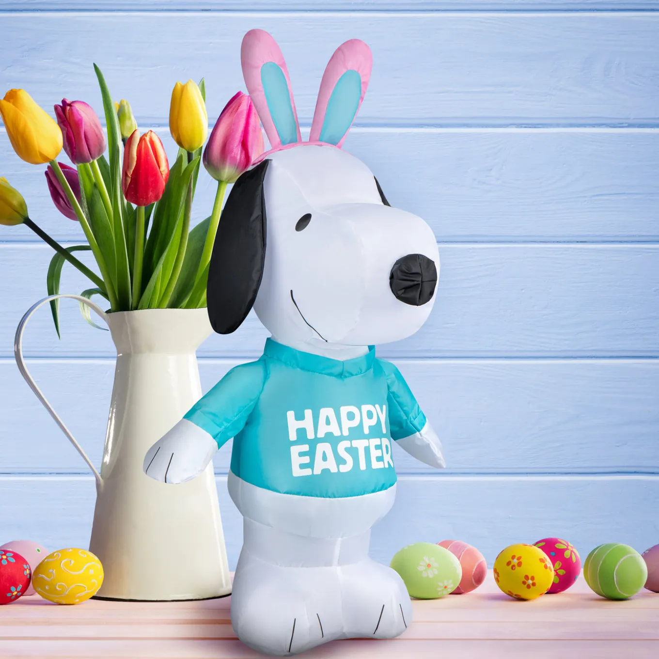19 in. Inflatable Easter Snoopy Decoration
