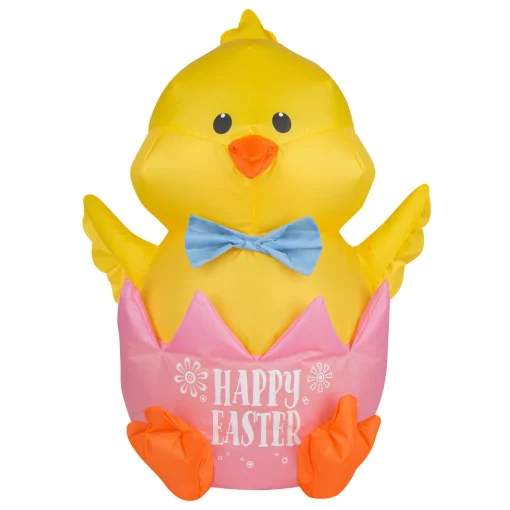 20 in. Inflatable Waving Chick Easter Decoration