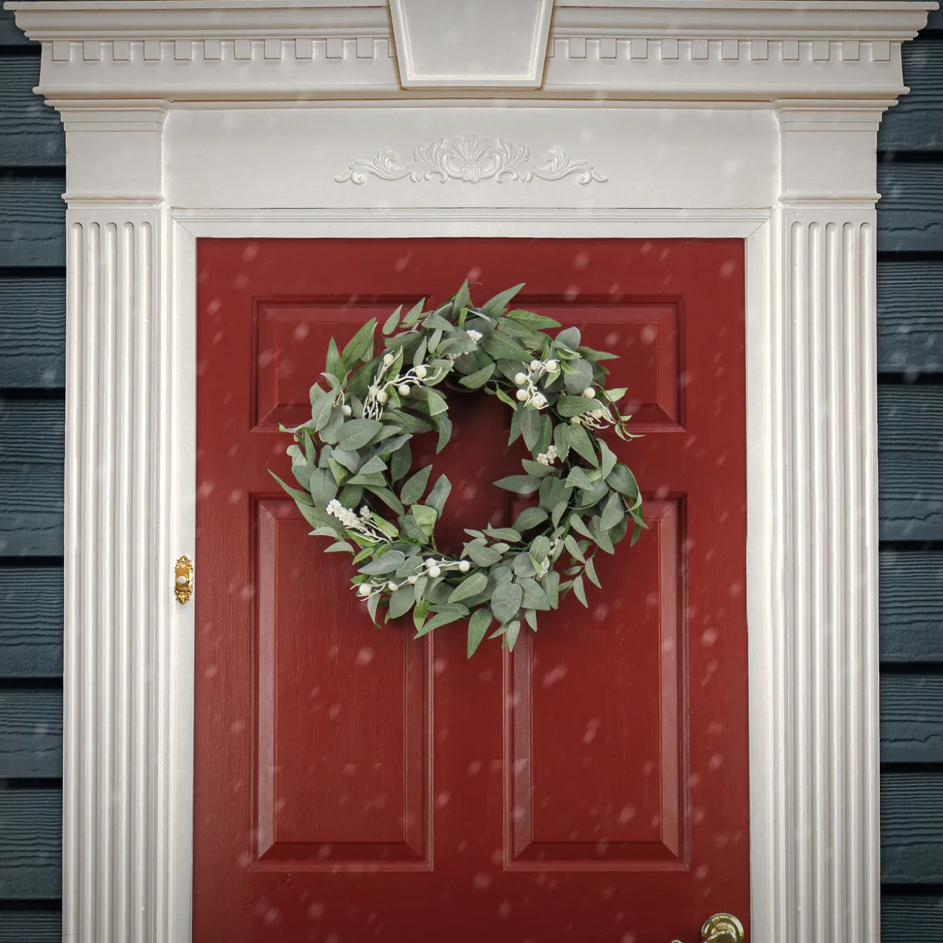 24 in. Mixed Leaves Decorated Wreath