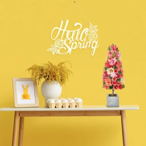 19 in. Pastel Colors Spring Floral Cone Tree