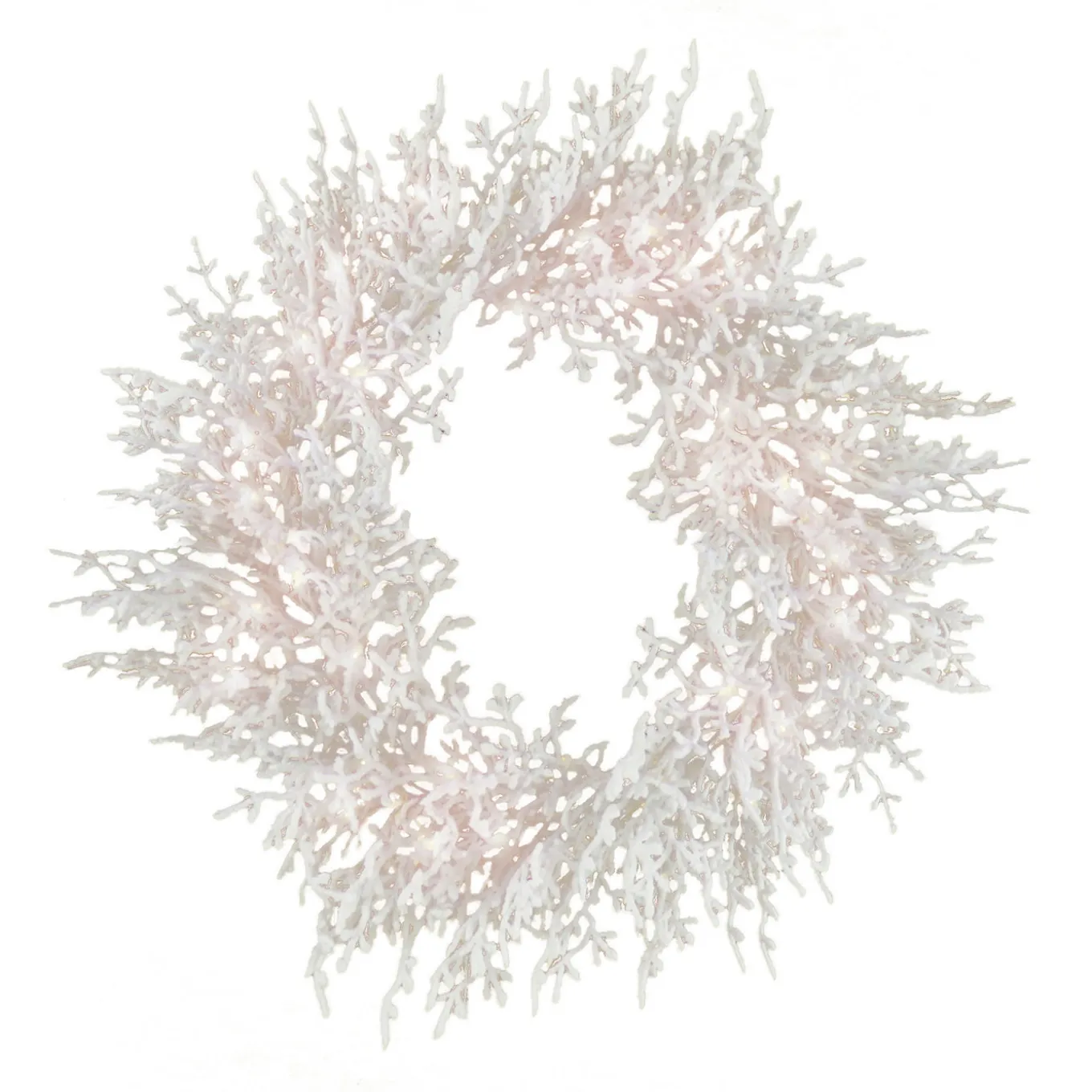 30 in. Pre-Lit HGTV Home Collection Christmas by the Sea Coral Wreath