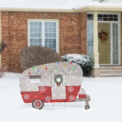 32 in. Pre-Lit Christmas Camper