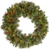 30 in. Pre-Lit Crestwood Spruce Wreath with Twinkly LED Lights