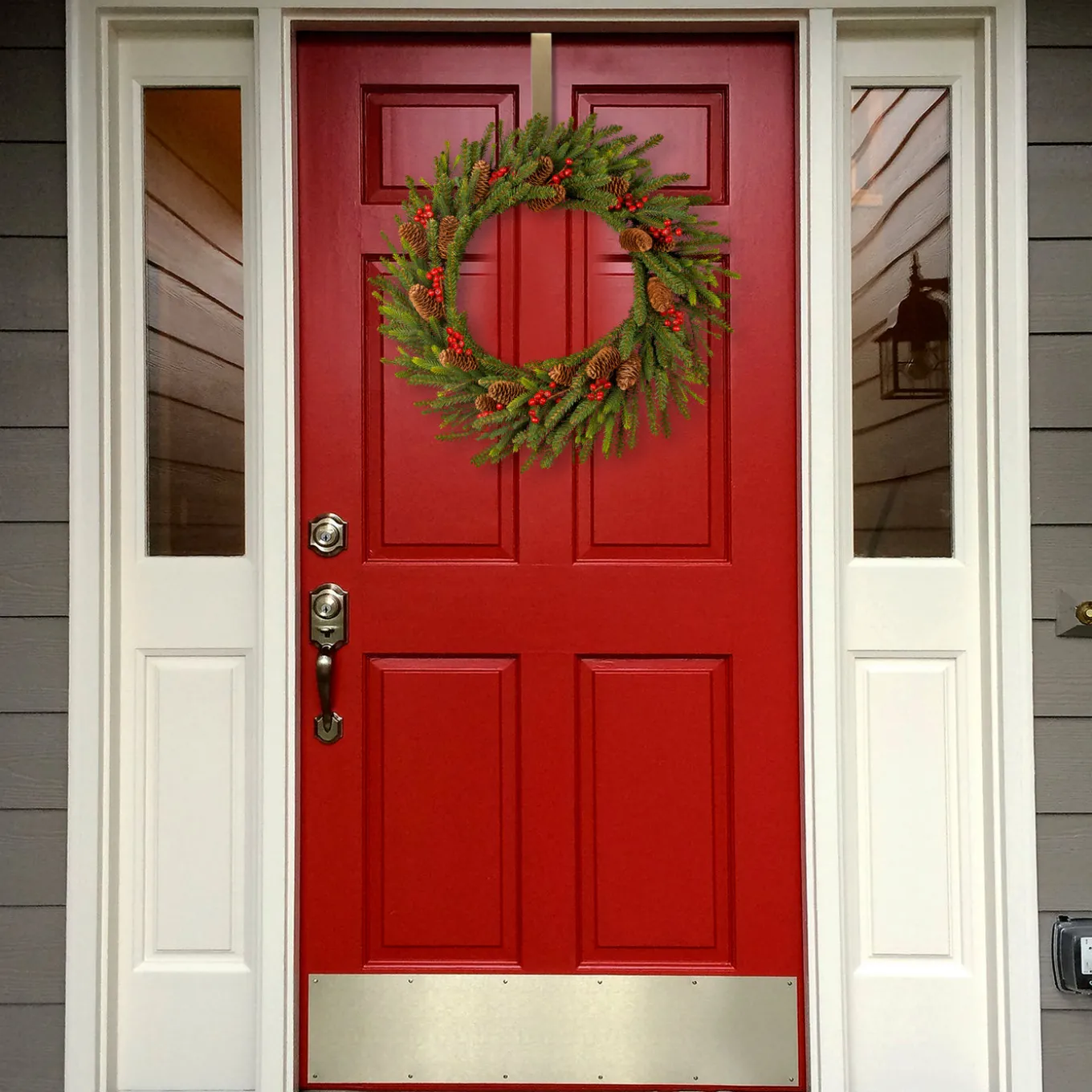 24 in. Pre-Lit Dorchester Fir Wreath with LED Lights