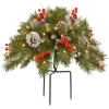 18 in. Pre-Lit Frosted Berry Urn Filler with LED Lights