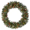 48 in. Pre-Lit Wintry Pine Wreath with Clear Lights