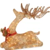 31 in. Sisal Splendor Champagne Lying Deer