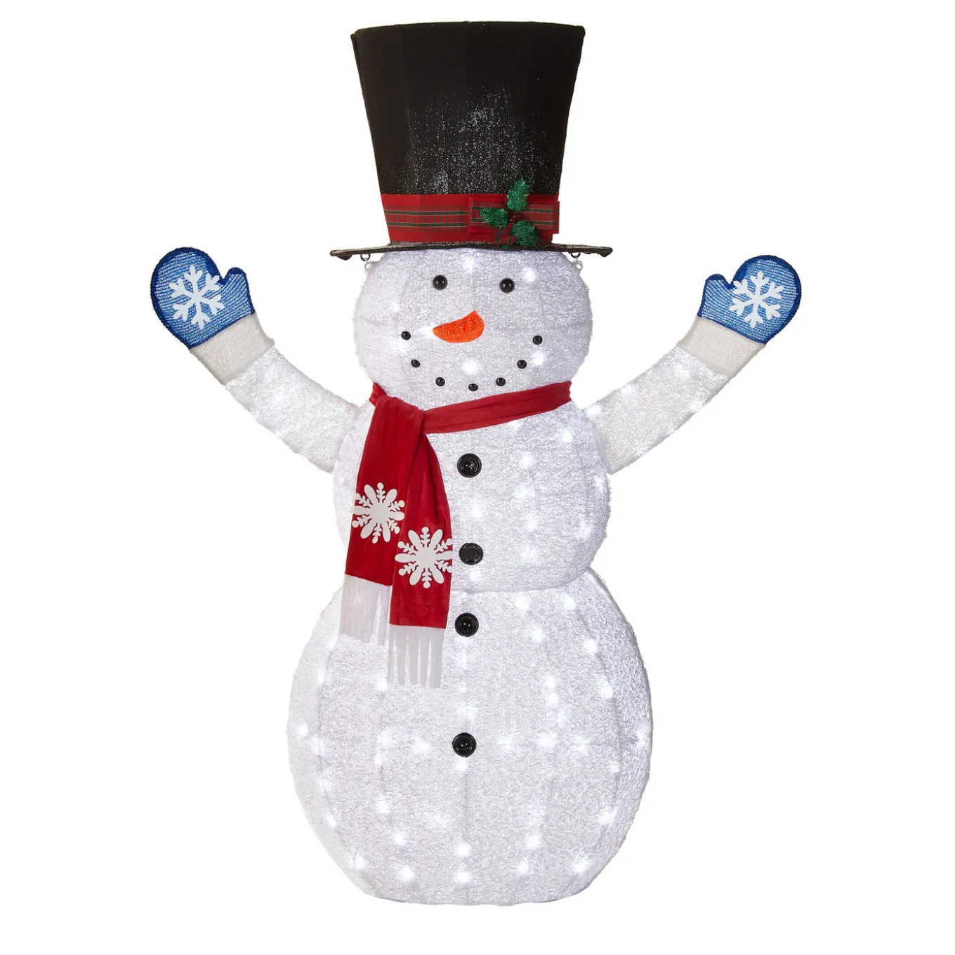 72 in. Snowman Decoration with White LED Lights