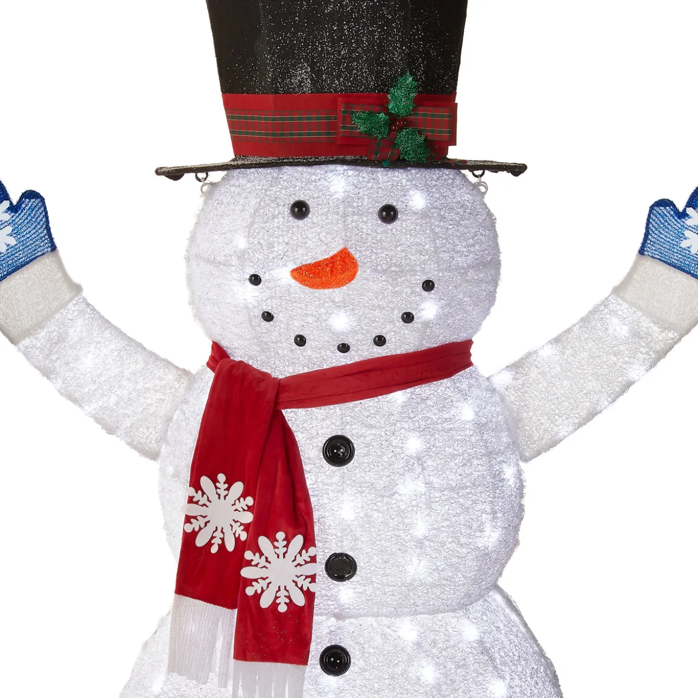 72 in. Snowman Decoration with White LED Lights