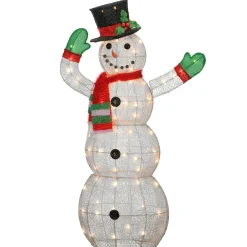 48 in. Snowman Decoration with Clear Lights