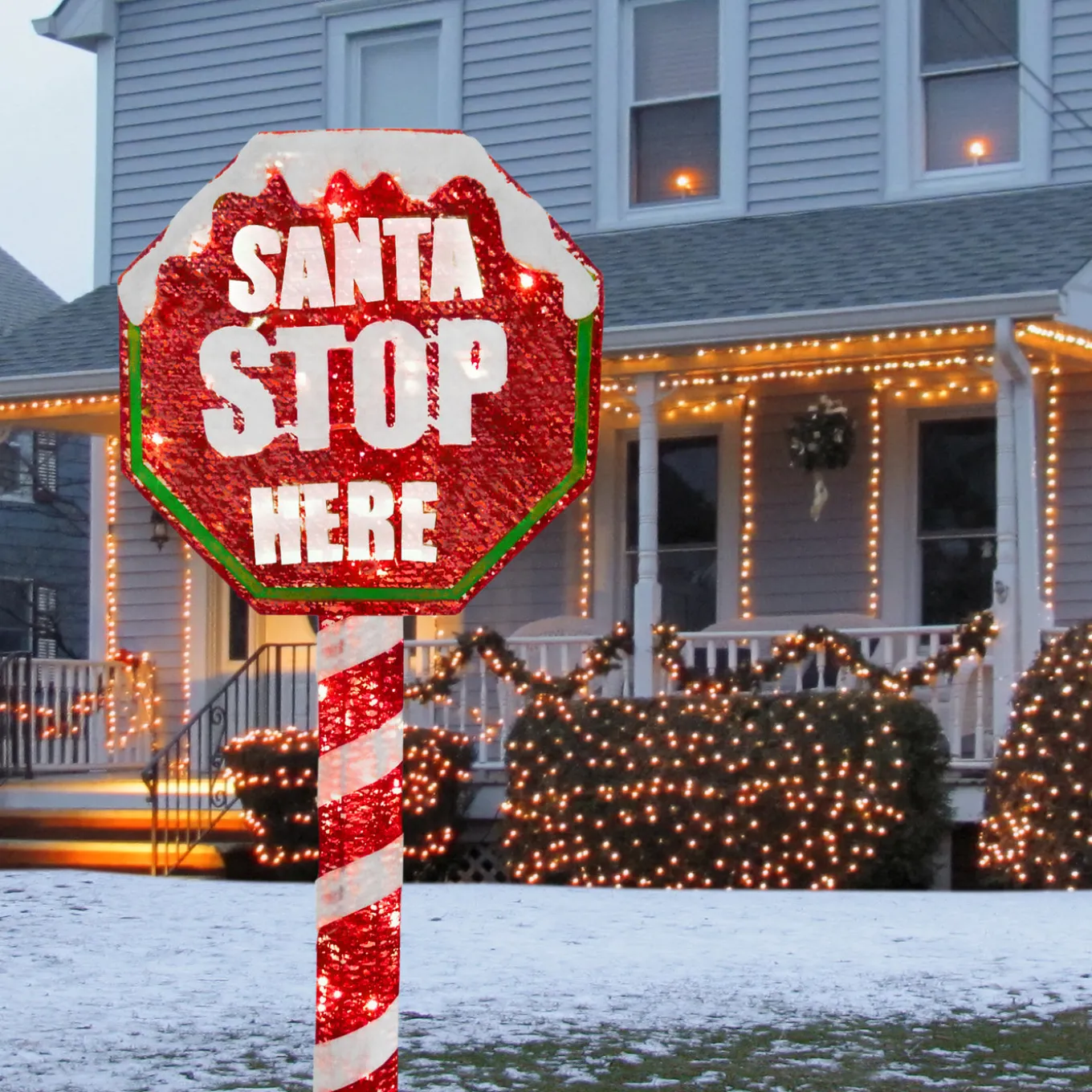 60 in. Stop Sign Decoration with LED Lights