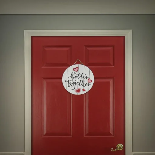 12 in. Valentine's 'Better Together' Hanging Wall Decoration
