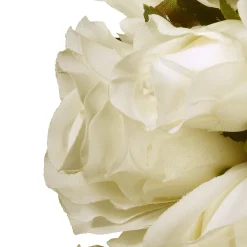 18 in. Valentine's White Roses and Hydrangea Blooms Floral Wreath