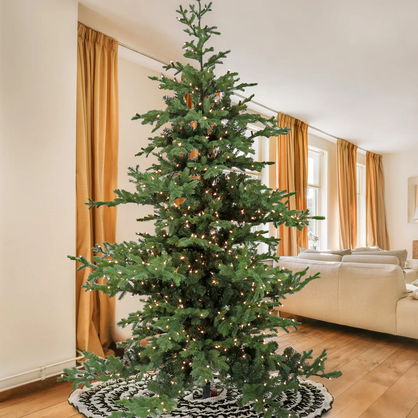 9ft. Pre-Lit Decorator Tree with PowerConnect Clear Lights