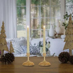 HGTV Home Collection Flameless Heritage Candle Pair, Natural Base