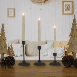 HGTV Home Collection Flameless Heritage Candle Set, Black Base