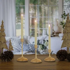 HGTV Home Collection Flameless Heritage Candle Set, Natural Base