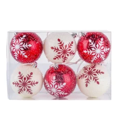6-Piece Shatterproof Snowflake Ornaments