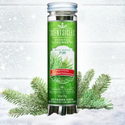 Scented Ornaments, 2 Pack- 6ct Bottle, White Winter Fir, Fragrance-Infused Paper Sticks