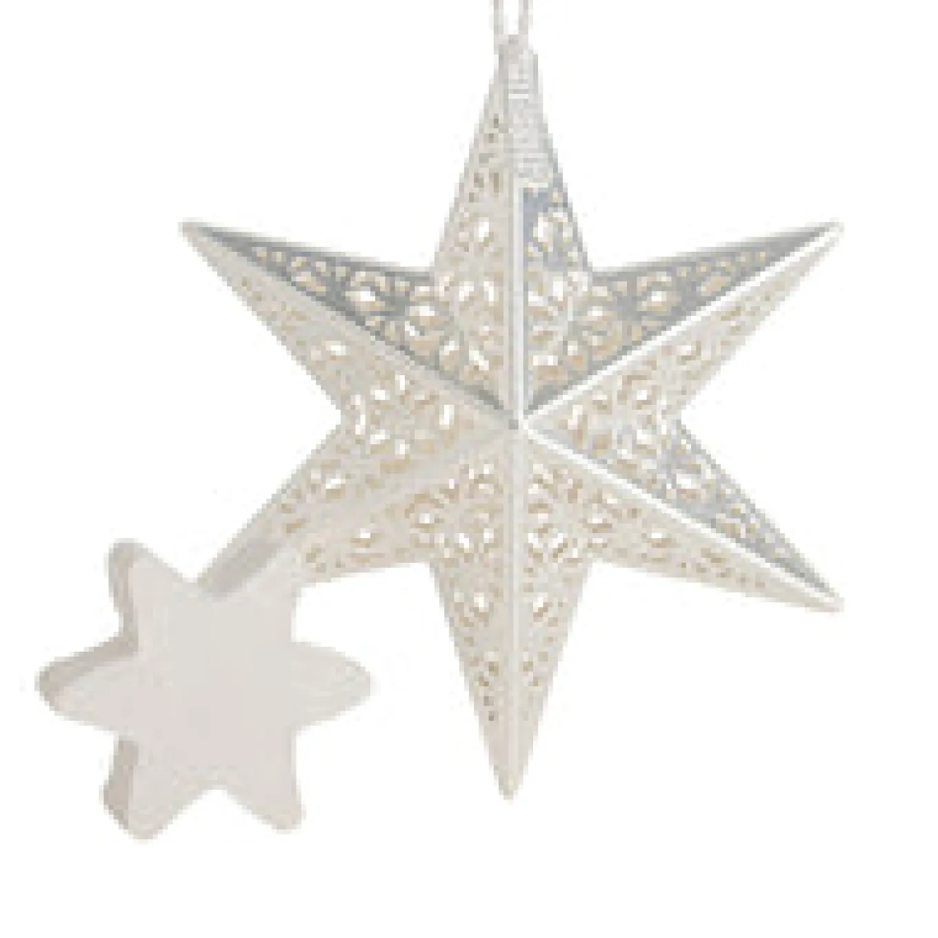 Scentsicles Decorative Ornament, Metal White Star, White Winter Fir with Refill