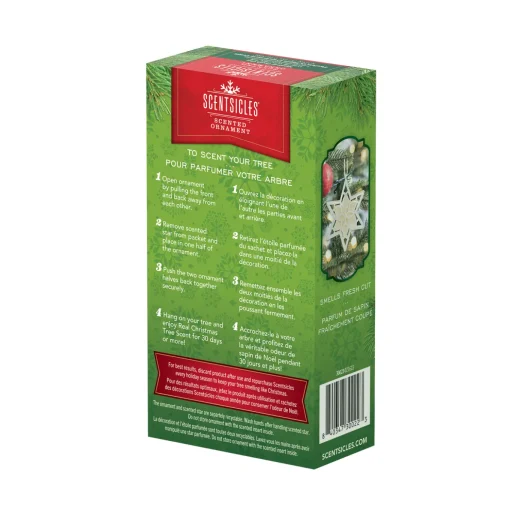 Scentsicles, Scented Star Ornament, White Winter Fir, 2-Pack