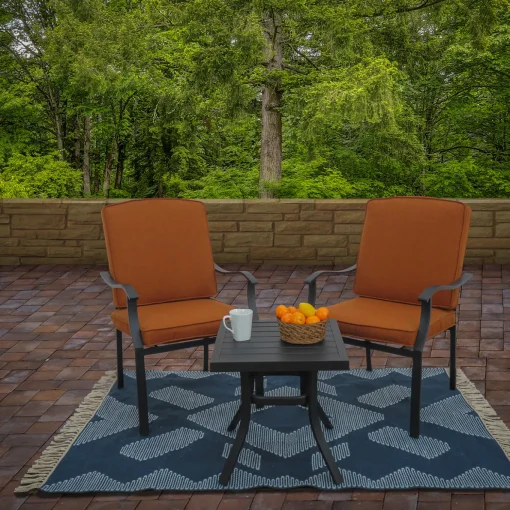 5x7 ft. Indigo Blue Hand Woven Outdoor Rug